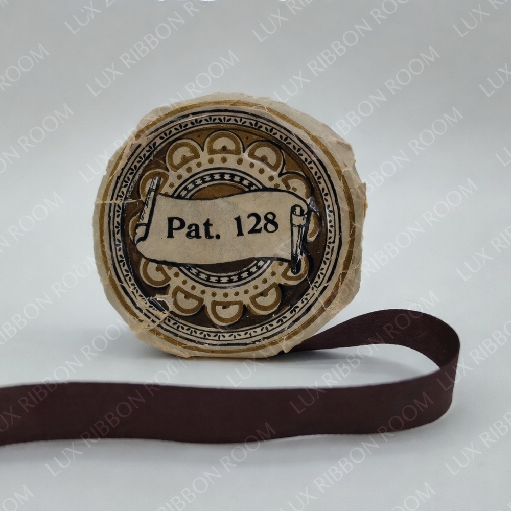 Antique French Silk Ribbon 5yd Early 1900s Chocolate Brown Couture Trim